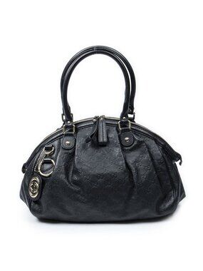 Gucci Ski Boston Black Guccissima Messenger Bag